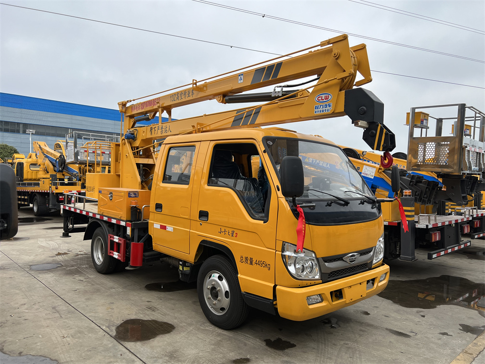 福田小卡13米高空作業車折疊臂升降車配置價格
